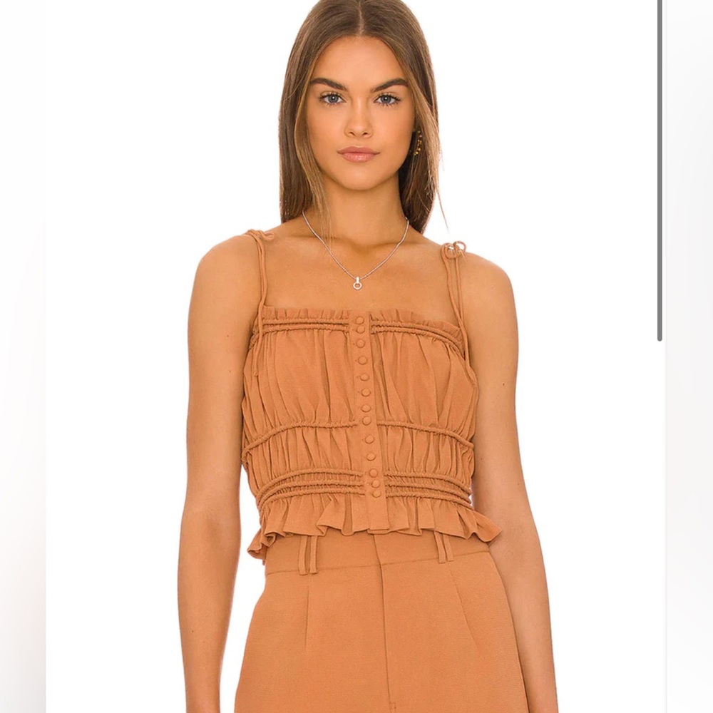 NWT Amuse Society Tasmin Woven Top in Russet, Small